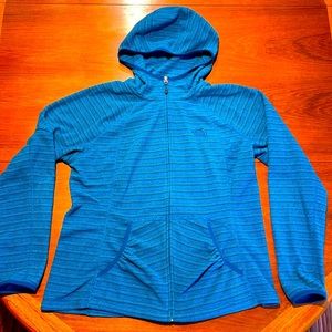 North Face fleece full zip lightweight jacket with hood XL